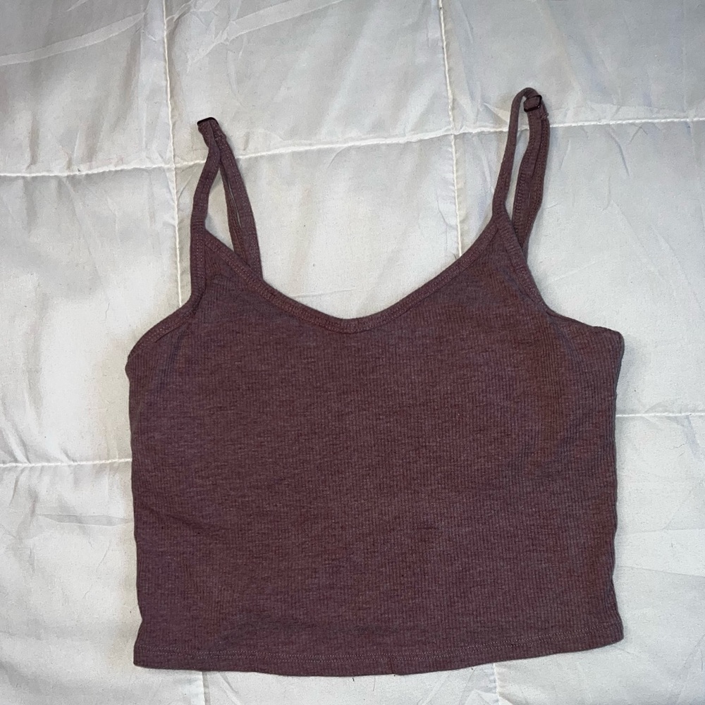 Pink tank top with build in bra